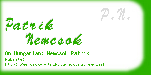 patrik nemcsok business card